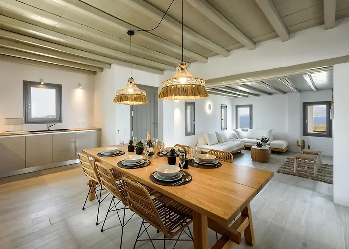 Вилла Rising Moon Sea View Near The Molos (Paros)